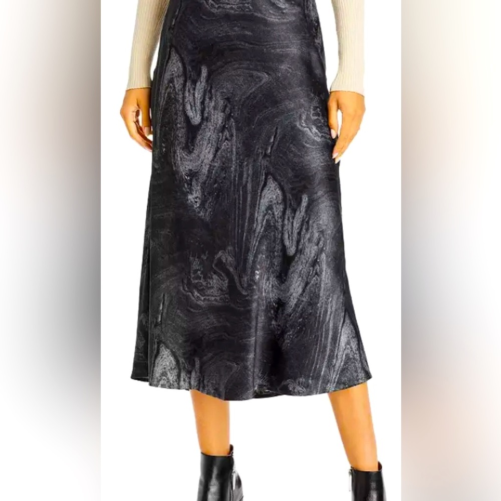 NWT Rails  Berlin Black Tide Satin MIDI Maxi Slip Dress Small